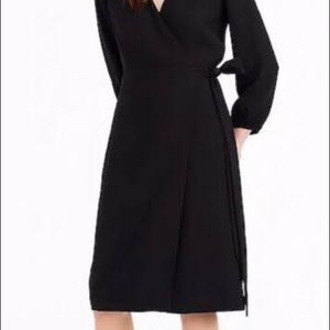 J.CREW 365 Crepe Wrap Dress In Black Women’s 12